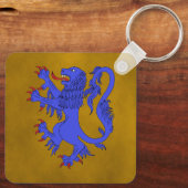 Lion Rampant Azure Schlüsselanhänger (Rückseite)