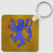 Lion Rampant Azure Schlüsselanhänger (Rückseite)