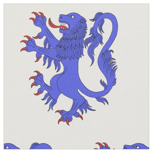 Lion Rampant Azure Stoff (Nahaufnahme)