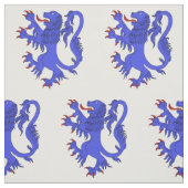 Lion Rampant Azure Stoff (Muster)
