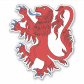 Lion Rampant Gules Aufkleber (Vorderseite)