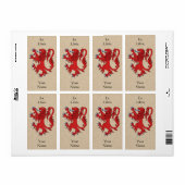 Lion Rampant Gules Buchzeichen (Vorne)