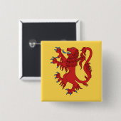 Lion Rampant Gules Button (Vorne & Hinten)
