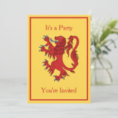 Lion Rampant Gules Einladung (Stehend Vorderseite)
