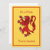 Lion Rampant Gules Einladung (Vorne/Hinten)