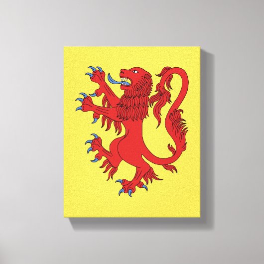 Lion Rampant Gules Leinwanddruck (Vorderseite)