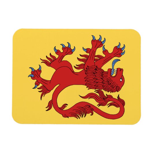 Lion Rampant Gules Magnet (Horizontal)