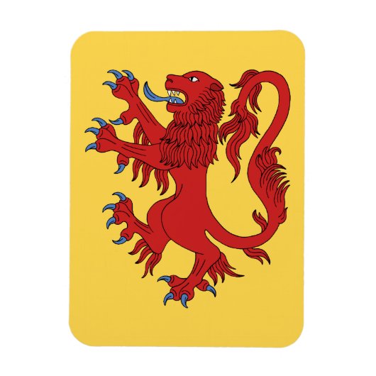 Lion Rampant Gules Magnet (Vertikal)