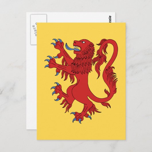 Lion Rampant Gules Postkarte (Vorne/Hinten)