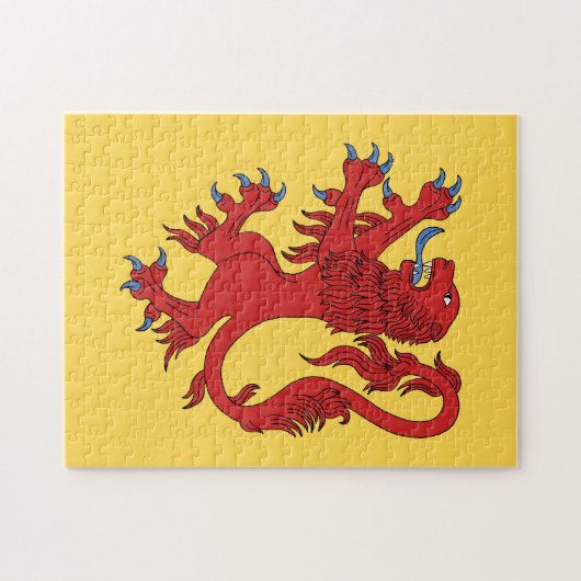 Lion Rampant Gules Puzzle (Horizontal)