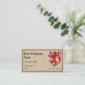 Lion Rampant Gules Visitenkarte (Stehend Vorderseite)