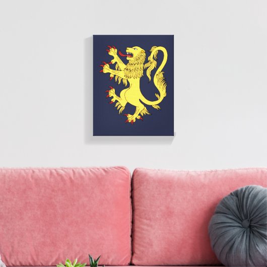 Lion Rampant Leinwanddruck (Insitu (Wohnzimmer))