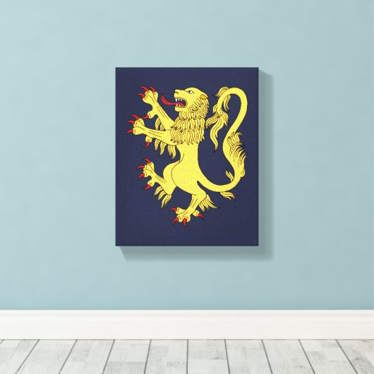 Lion Rampant Leinwanddruck (Insitu (Holzboden))