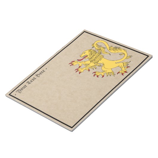 Lion Rampant Notizblock (angewinkelt)