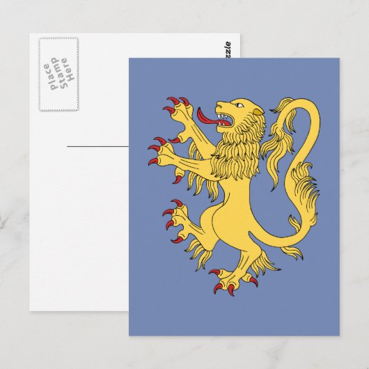 Lion Rampant Postkarte (Vorne/Hinten)