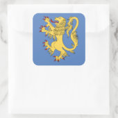 Lion Rampant Quadratischer Aufkleber (Tasche)