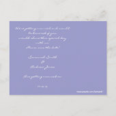 Lion Rampant Renaissance Wedding Ankündigungspostkarte (Rückseite)