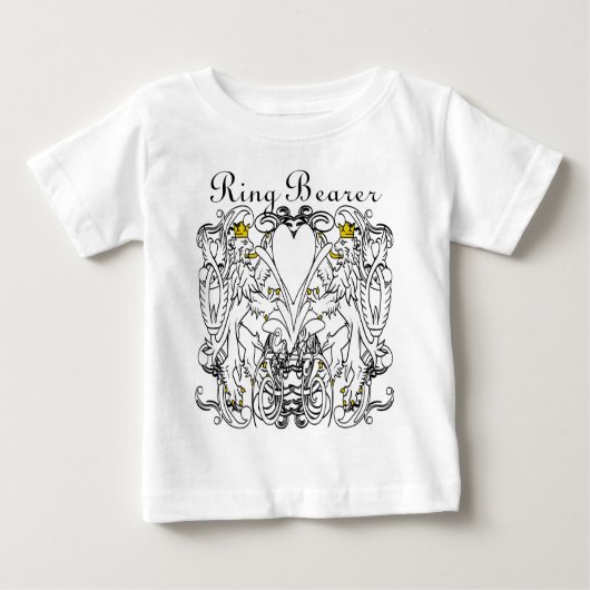Lion Rampant Renaissance Wedding Baby T-shirt (Vorderseite)