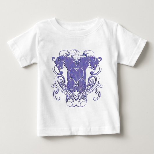 Lion Rampant Renaissance Wedding Baby T-shirt (Vorderseite)