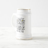 Lion Rampant Renaissance Wedding Bierglas (Vorderseite Links)