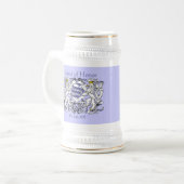 Lion Rampant Renaissance Wedding Bierglas (Vorderseite Links)