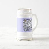 Lion Rampant Renaissance Wedding Bierglas (VorderseiteRechts)