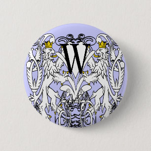 Lion Rampant Renaissance Wedding Button