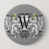 Lion Rampant Renaissance Wedding Button (Vorderseite)