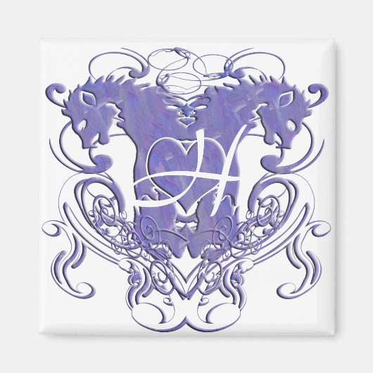 Lion Rampant Renaissance Wedding Magnet (Vorne)