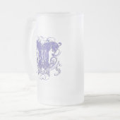 Lion Rampant Renaissance Wedding Mattglas Bierglas (Vorderseite Links)