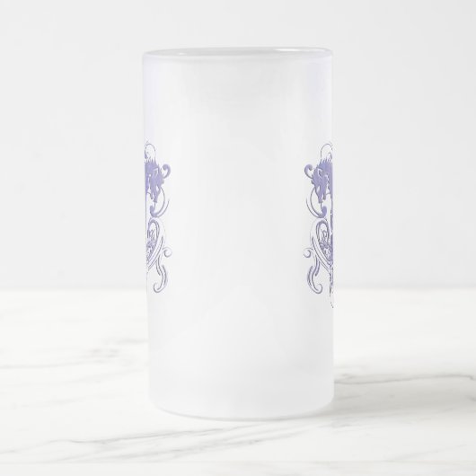 Lion Rampant Renaissance Wedding Mattglas Bierglas (Mittel)