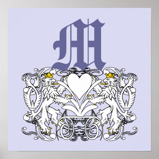 Lion Rampant Renaissance Wedding Poster (Vorne)