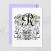 Lion Rampant Renaissance Wedding Postkarte (Vorne/Hinten)
