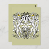Lion Rampant Renaissance Wedding Postkarte (Vorne/Hinten)