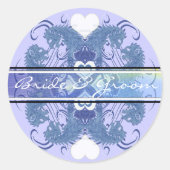 Lion Rampant Renaissance Wedding Runder Aufkleber (Vorderseite)