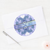 Lion Rampant Renaissance Wedding Runder Aufkleber (Umschlag)