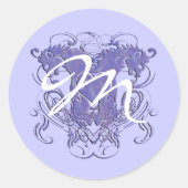 Lion Rampant Renaissance Wedding Runder Aufkleber (Vorderseite)