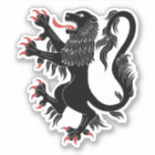 Lion Rampant Sable Aufkleber (Vorderseite)