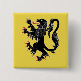 Lion Rampant Sable Button