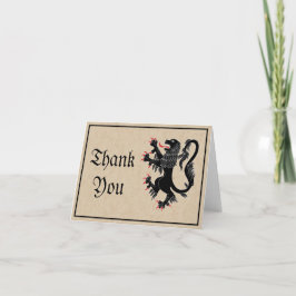 Lion Rampant Sable Danke-Card Dankeskarte