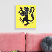 Lion Rampant Sable Leinwanddruck (Insitu (Wohnzimmer))
