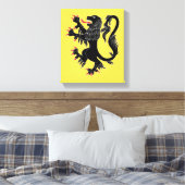 Lion Rampant Sable Leinwanddruck (Insitu (Schlafzimmer))