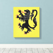 Lion Rampant Sable Leinwanddruck (Insitu (Holzboden))