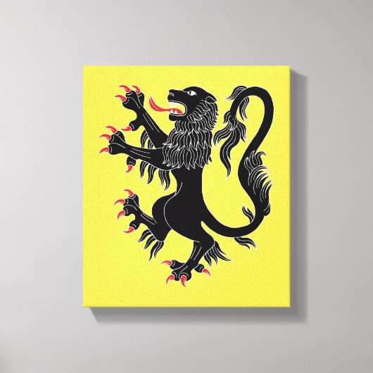Lion Rampant Sable Leinwanddruck (Vorderseite)