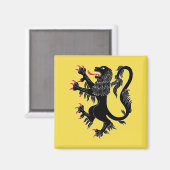 Lion Rampant Sable Magnet (Vorderseite/Rückseite)