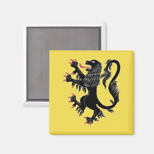 Lion Rampant Sable Magnet (Vorderseite/Rückseite)