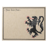 Lion Rampant Sable Notizblock (Vorderseite)