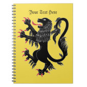 Lion Rampant Sable Notizblock (Vorderseite)