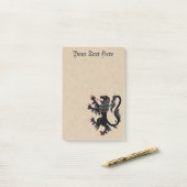 Lion Rampant Sable Post-it Klebezettel (Auf Schreibtisch)
