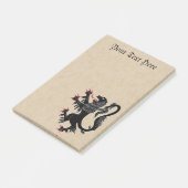 Lion Rampant Sable Post-it Klebezettel (angewinkelt)